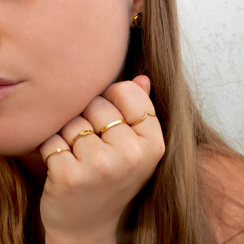 Triple Chevron Ring | Rose Gold plated | Modern Chic Edgy Rings Online